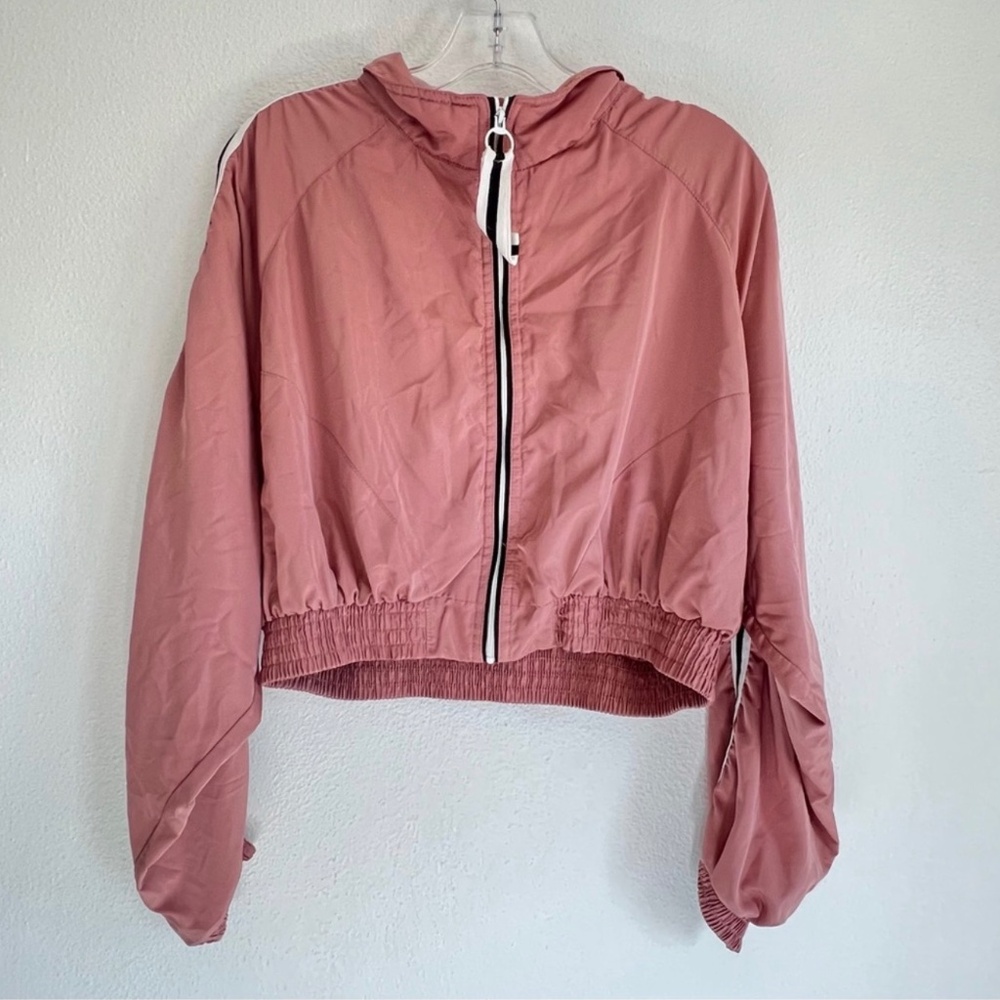 Love Tree Cropped Streetwear Casual Sporty 90s Wind Breaker Track Jacket Pink L